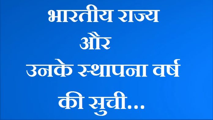 indian-state-and-its-establishment-year indian-state-and-its-establishment-year